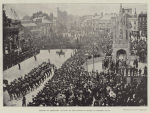 Anmeldelse av Yeomanry Cavalry av prinsen av Wales i Devizes, Wilts av English Photographer