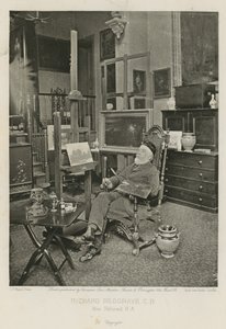 Richard Redgrave i Hyde Park Gate Studio av English Photographer