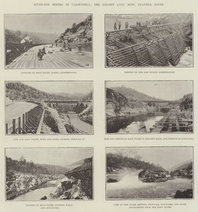 River-Bed Mining i California, Golden Gate-gruven, Feather River