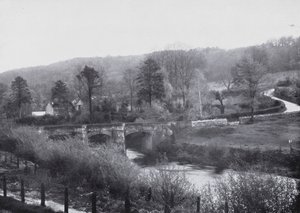 River Avon, Limpley Stoke (s/hvitt bilde) av English Photographer