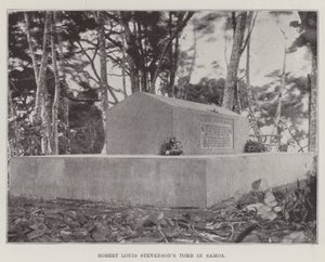 Robert Louis Stevensons grav i Samoa av English Photographer