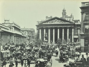 Royal Exchange, Threadneedle Street, City of London, 1890 av English Photographer