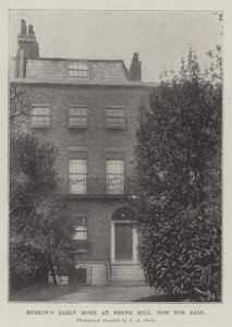 Ruskins Early Home på Herne Hill, nå til salgs av English Photographer