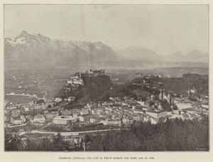 Salzburg (Østerrike), byen der Mozart ble født, 27. januar 1756 av English Photographer