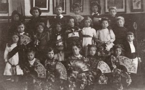 Skolebarn, Norfolk, tidlig på 1900-tallet (s/h-foto) av English Photographer
