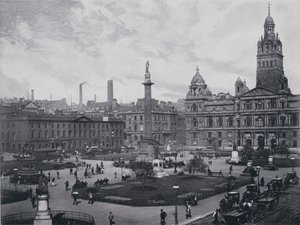 Skottland: Glasgow, George Square (s/hvitt bilde) av English Photographer