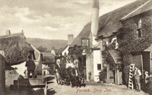Ship Inn, Porlock (s/hvitt bilde) av English Photographer