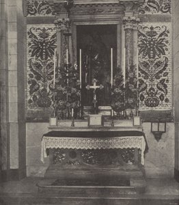 Sidealter, Latin Church, Nasaret, skal stå over stedet for Josefs hjem, der Jesus vokste opp av English Photographer