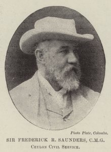 Sir Frederick R Saunders, CMG, Ceylon Civil Service av English Photographer