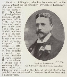 Sir GA Pilkington, ny MP for Southport Division, Lancashire av English Photographer