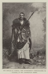 Sir Gerald H Portal, regjeringskommissæren i Uganda, i sin abyssiniske kjole av English Photographer