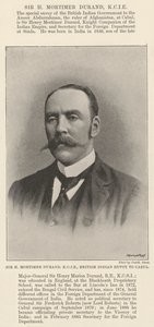 Sir H Mortimer Durand, KCIE, britisk indisk utsending til Cabul av English Photographer