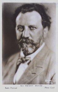 Sir Henry Wood , engelsk dirigent (s/hv-bilde) av English Photographer