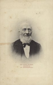 Sir Isaac Pitman (1813-1897), engelsk oppfinner av Pitman stenografi av English Photographer