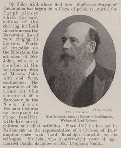 Sir John Aird, New Baronet, som, som ordfører i Paddington, ønsket Lord Roberts velkommen av English Photographer