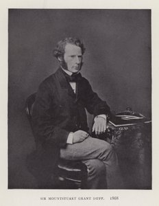 Sir Mountstuart Grant Duff, 1868 av English Photographer