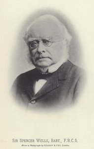 Sir Spencer Wells, baronett, FRCS (s/h-foto) av English Photographer
