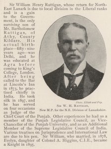 Sir WH Rattigan, ny MP for NE-divisjonen i Lanarkshire av English Photographer