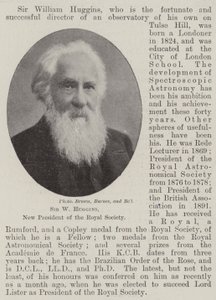 Sir W Huggins, ny president i Royal Society av English Photographer