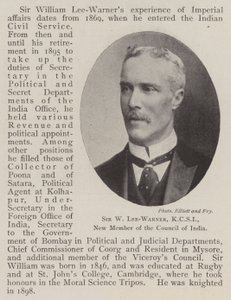 Sir W Lee-Warner, KCSI, nytt medlem av Council of India av English Photographer