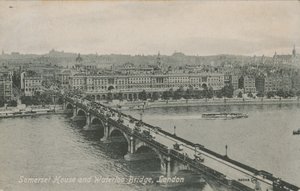 Somerset House og Waterloo Bridge, London av English Photographer