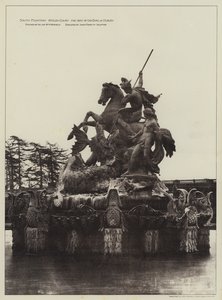 South Fountain Witley Court, setet til jarlen av Dudley (s/hv-bilde) av English Photographer