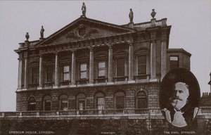 Spencer House, London med (innfelt) The Earl Spencer av English Photographer