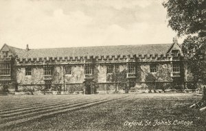 St John's College, Oxford, Oxfordshire (s/hvitt-bilde) av English Photographer