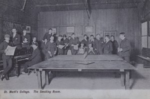 St Marks College, The Smoking Room (s/hvitt-bilde) av English Photographer