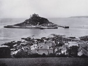 St Michael's Mount (s/hvitt bilde) av English Photographer