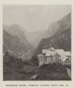 Stalheim Hotel brant ned 20. februar av English Photographer
