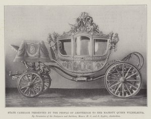 Statsvogn presentert av folket i Amsterdam til Hennes Majestet Dronning Wilhelmina av English Photographer