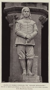 Statue av Thomas Sydenham, den engelske Hippokrates av English Photographer