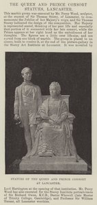 Statuer av dronningen og prinsgemalen på Lancaster av English Photographer
