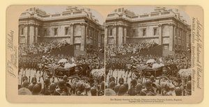 Stereografisk trykk av Queen Victorias Diamond Jubilee av English Photographer