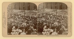 Stereografisk trykk av Queen Victorias Diamond Jubilee av English Photographer