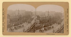 Stereografisk trykk av Queen Victorias Diamond Jubilee av English Photographer