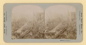 Stereoskopisk trykk av dronning Victorias diamantjubileum, 28. juni 1897 av English Photographer