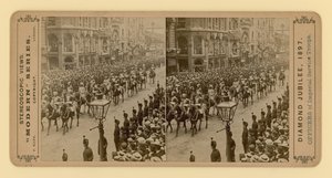 Stereoskopisk trykk av dronning Victorias diamantjubileum, 28. juni 1897 av English Photographer
