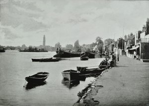 Strand-on-the-Green, Hounslow: generell syn, 1895 av English Photographer