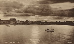 Solnedgang ved Mallaig, Skottland (s/hvitt-bilde) av English Photographer