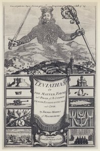 T Hobbes, Leviathan, A Crooke 1651 (s/hvitt-bilde) av English Photographer