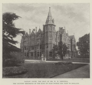 Taplow Court, setet til Mr W H Grenfell, landstedet til kongen av Siam under hans besøk i England av English Photographer