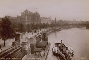 Thames Embankment fra Hungerford Bridge av English Photographer
