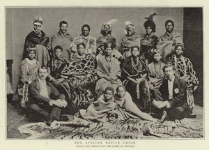 The African Native Choir, som sang før H M The Queen på Osborne av English Photographer