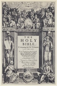 The Bible, R Barker 1611 (s/hvitt-bilde) av English Photographer