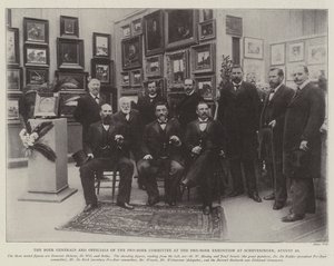 Boergeneralene og embetsmenn i Pro-Boer Committee på Pro-Boer-utstillingen i Scheveningen, 20. august av English Photographer