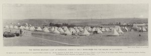 Den britiske militærleiren ved Estcourt, som blir forsterket for hjelpen til Ladysmith av English Photographer
