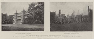The Burning of Queenwood College, nær Romsey, Hants, 10. juni av English Photographer