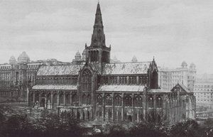 Katedralen, Glasgow (s/hvitt bilde) av English Photographer
